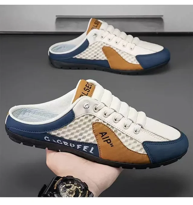 Men's Breathable Slip-On Mesh Slippers Detail