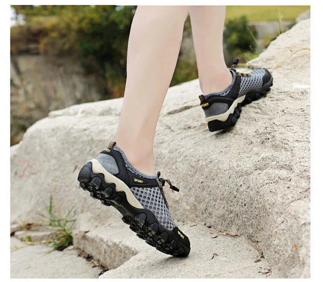 Men's Custom Summer Mesh Hiking Shoes Detail