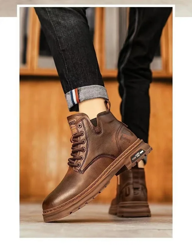 Men's High-top Vintage Work Boots New Detail