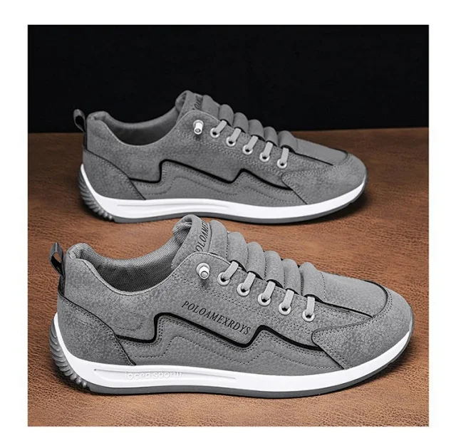 Men's 2025 PU Slip-On Comfort Air Trendy Sneakers Detail