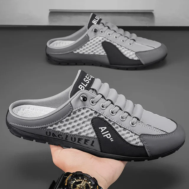 Men's Breathable Mesh Slip-On Sandals Detail