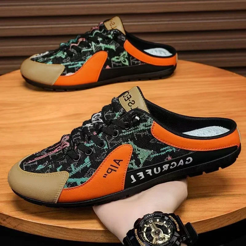 Breathable Men's Athletic Fabric Slides