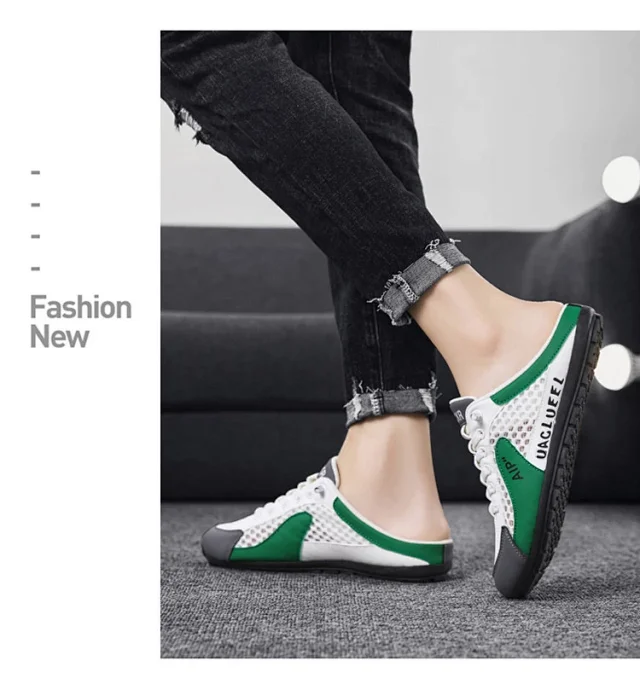 Men's Breathable Mesh Slip-On Sandals Detail