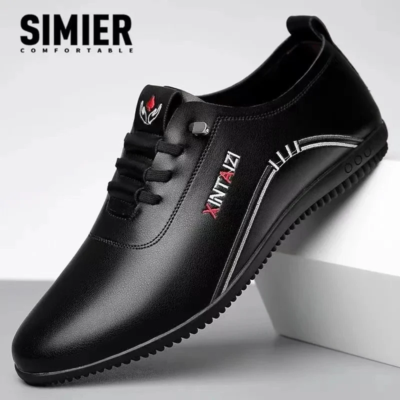 Men's Breathable Soft Leather Korean White Loafers