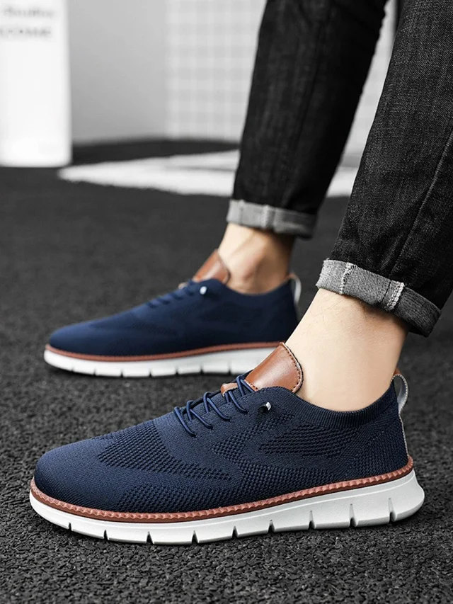 Men's Flyknit Breathable Running Sneakers Detail