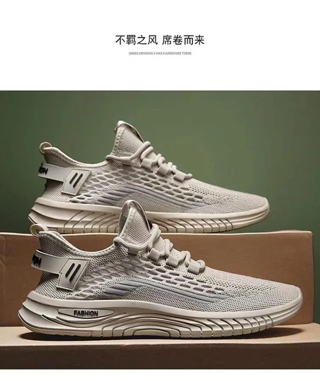 Men's New Flyknit Mesh Running Shoes Detail