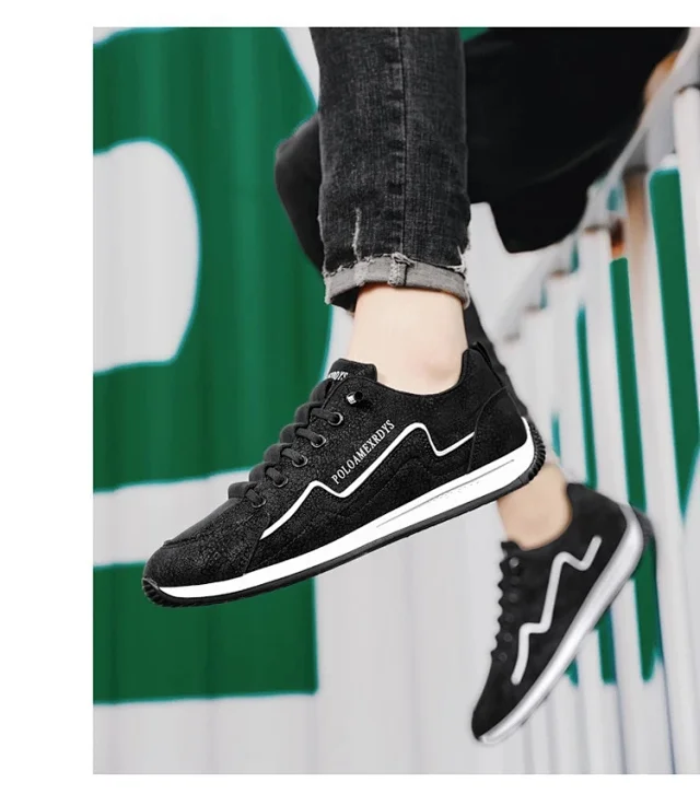 Men's 2025 PU Slip-On Comfort Air Trendy Sneakers Detail
