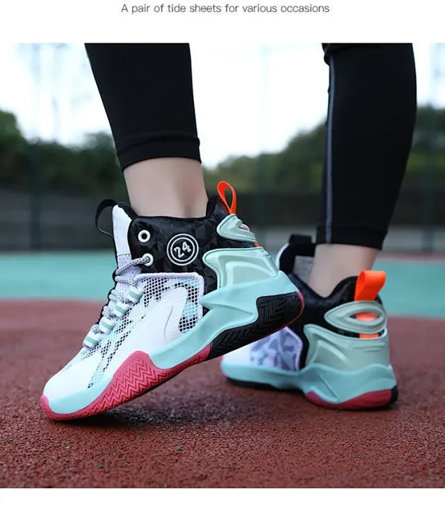 2025 Summer Boys Snap-button Basketball Running Shoes Detail