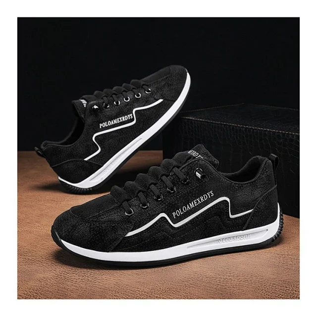 Men's 2025 PU Slip-On Comfort Air Trendy Sneakers Detail