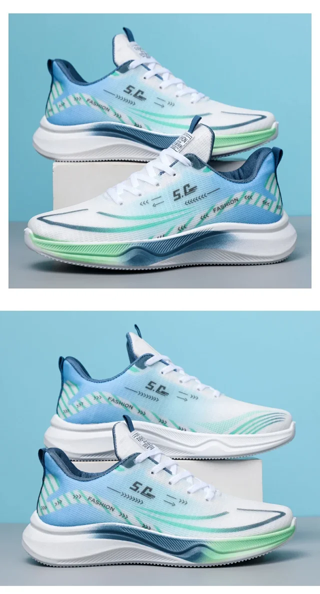 Men's Airy Mesh Platform Running Sneakers Spring 2025 Detail