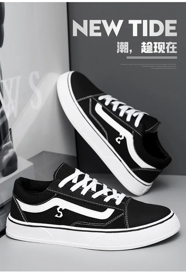 Men's Big Size Canvas Checkerboard Low-Tops Detail