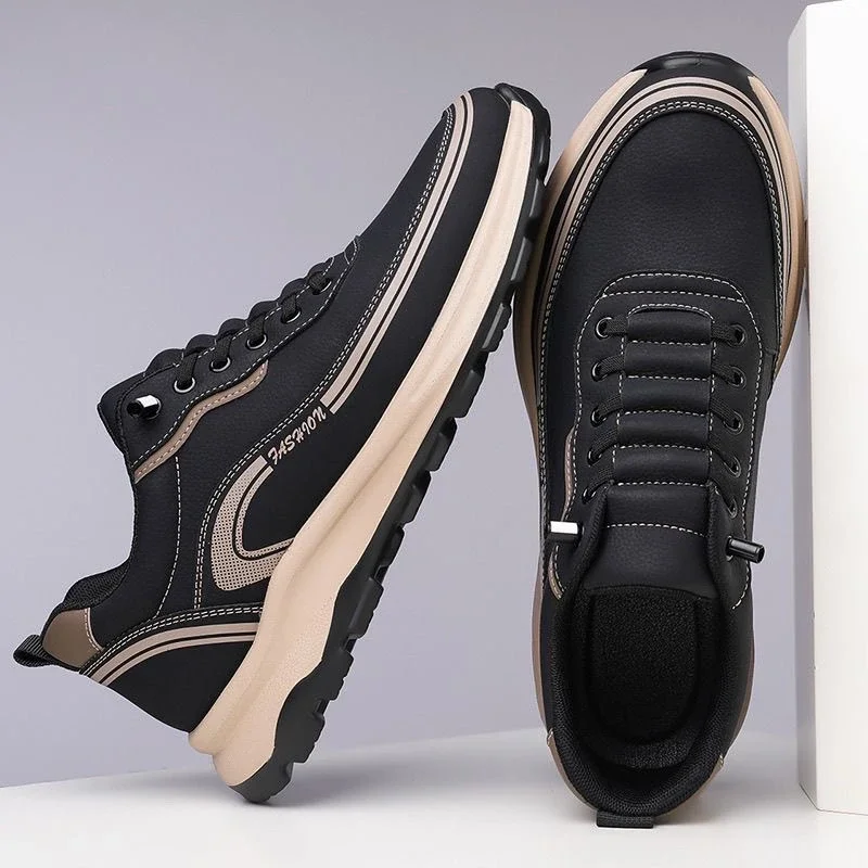 Men's Slip-On Leather Fashion Sneakers