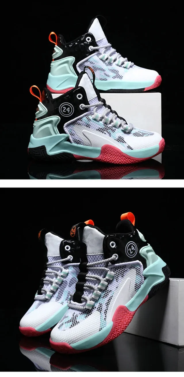 2025 Summer Boys Snap-button Basketball Running Shoes Detail