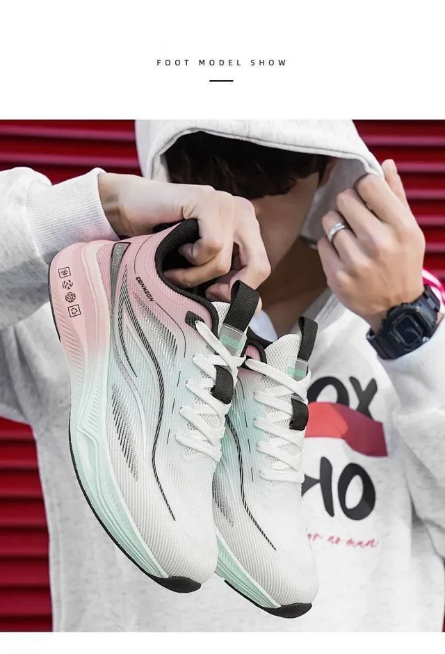 Men's Guochao Breathable Running Sneakers Detail