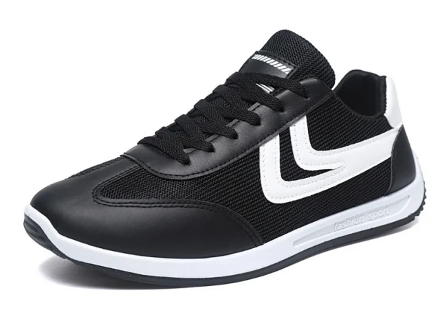Men's Summer Breathable White Casual Sneakers Detail