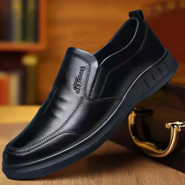 Men's PU Leather Smart-Casual British Shoes Detail