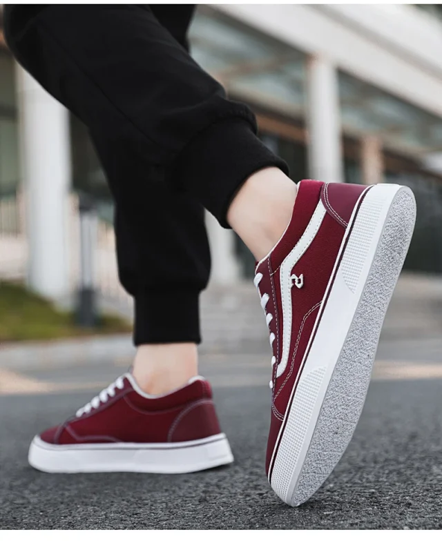 Men's Big Size Canvas Checkerboard Low-Tops Detail