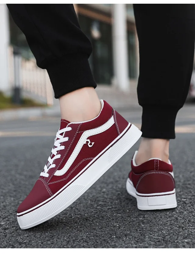 Men's Big Size Canvas Checkerboard Low-Tops Detail