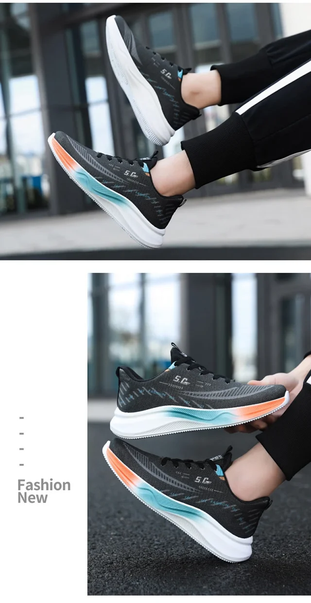 Men's Airy Mesh Platform Running Sneakers Spring 2025 Detail