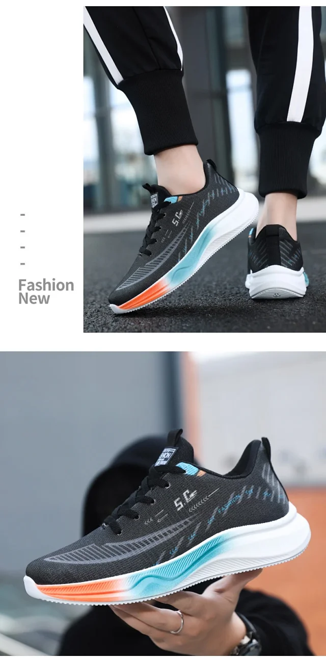 Men's Airy Mesh Platform Running Sneakers Spring 2025 Detail