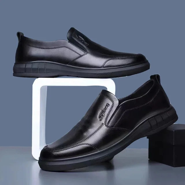 Men's PU Leather Smart-Casual British Shoes Detail