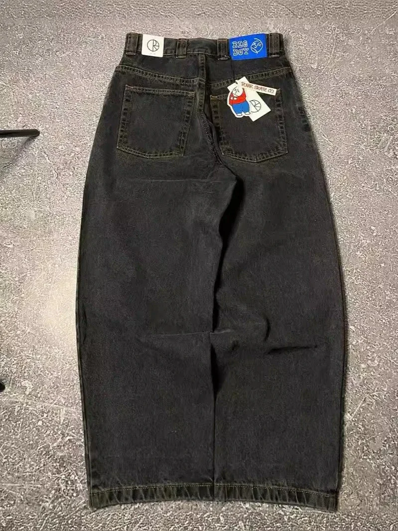 Y2K Hip-Hop Embroidery Men's Relaxed Fit Jeans