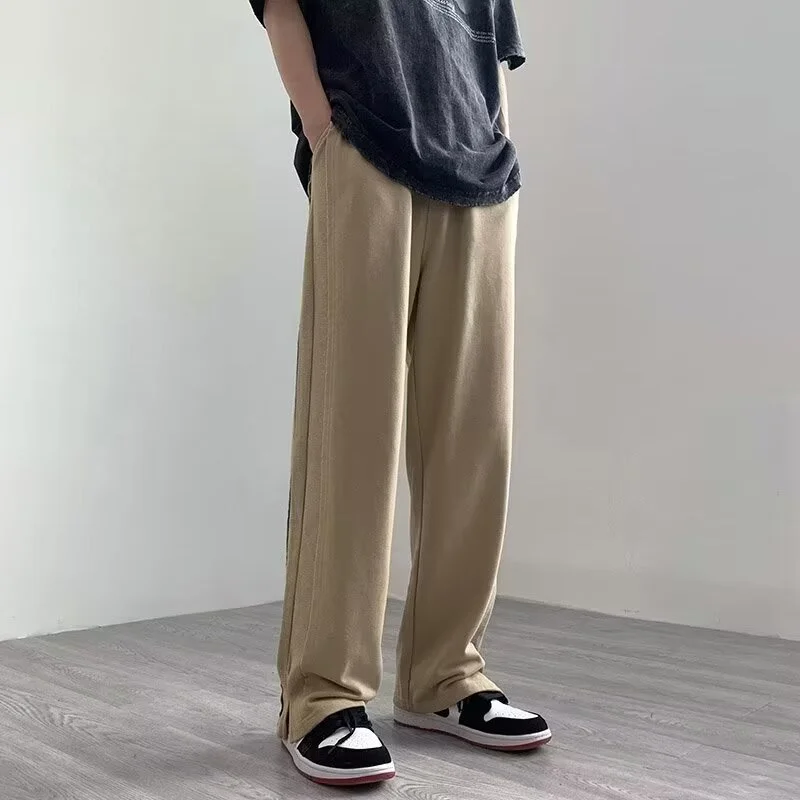 Men's 2025 S/S Solid Wide-Leg Trousers