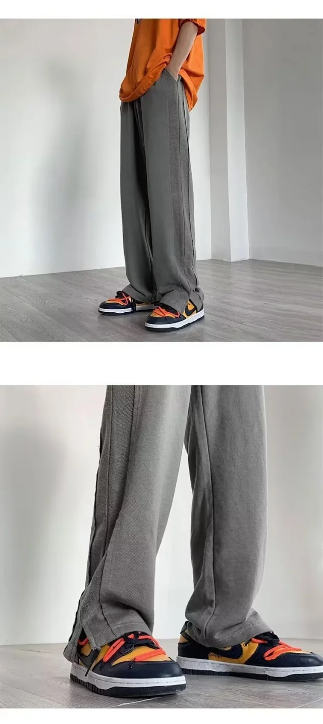 Men's 2025 S/S Solid Wide-Leg Trousers Detail