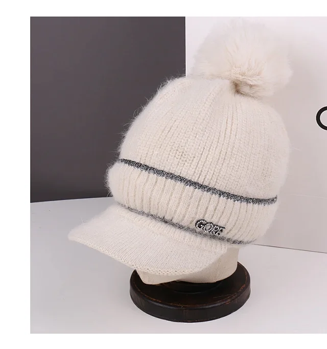 Pom Pom Knit Beanie Unisex Korean Detail