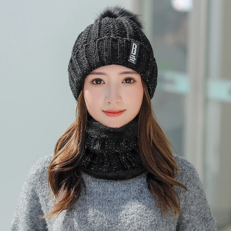 Women's Korean Fleece Knit Winter Beanie