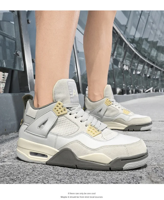 AJ4 White Cement University Blue Unisex Detail