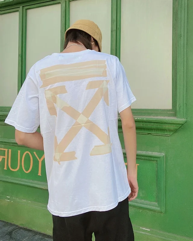 Unisex Cartoon Graffiti Arrow Graphic Tee Detail
