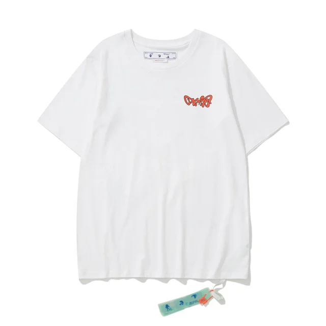 Unisex Cartoon Graffiti Arrow Graphic Tee Detail