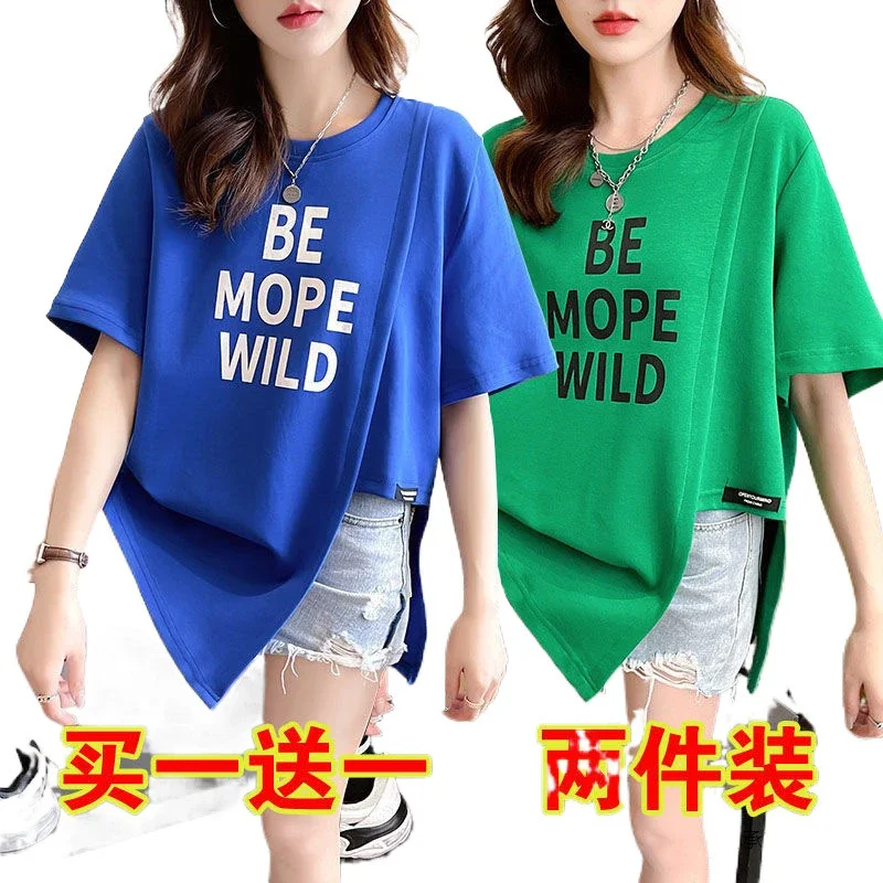Women's Plus Summer Slit Tee
