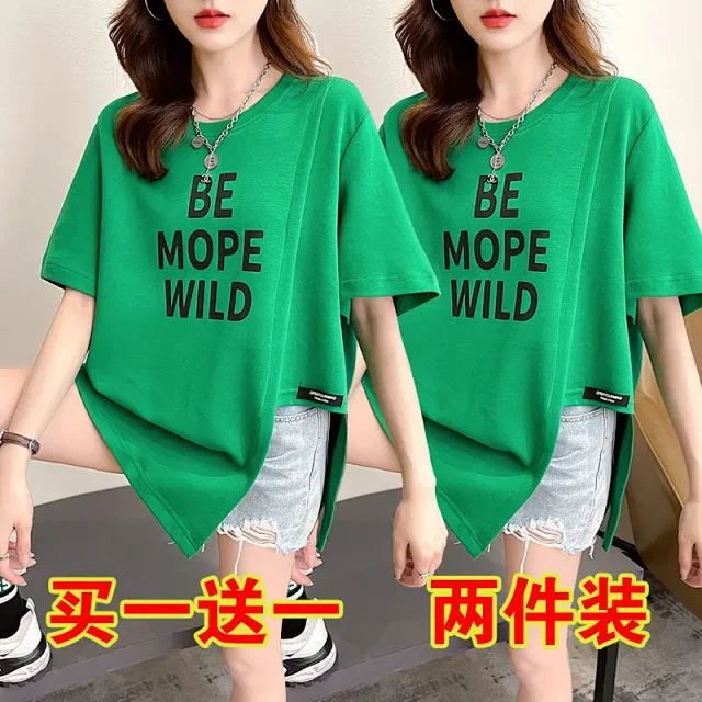 Women's Plus Summer Slit Tee Detail
