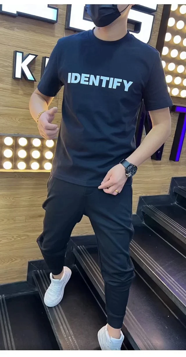 Men's 3D Letter Slim Fit Tee Detail