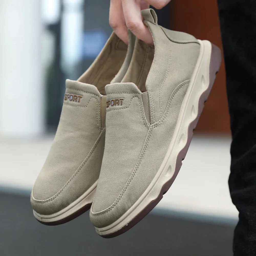 Men's Spring British Slip-On Canvas Loafers