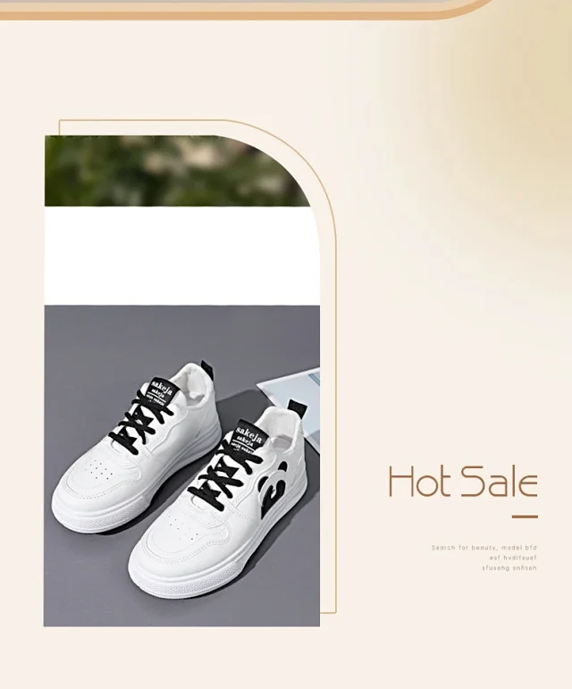 2025 Women's White Sneakers Lightweight Versatile Casual Detail