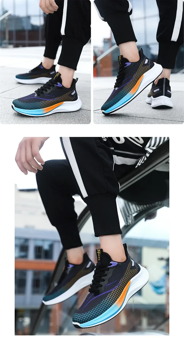Summer Men's Breathable Mesh K-Style Sneakers Detail
