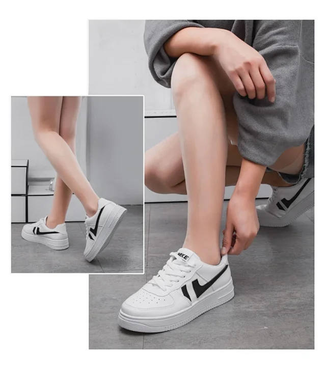 Breathable Unisex Two-Stripe School Plimsolls (Korean Style) Detail