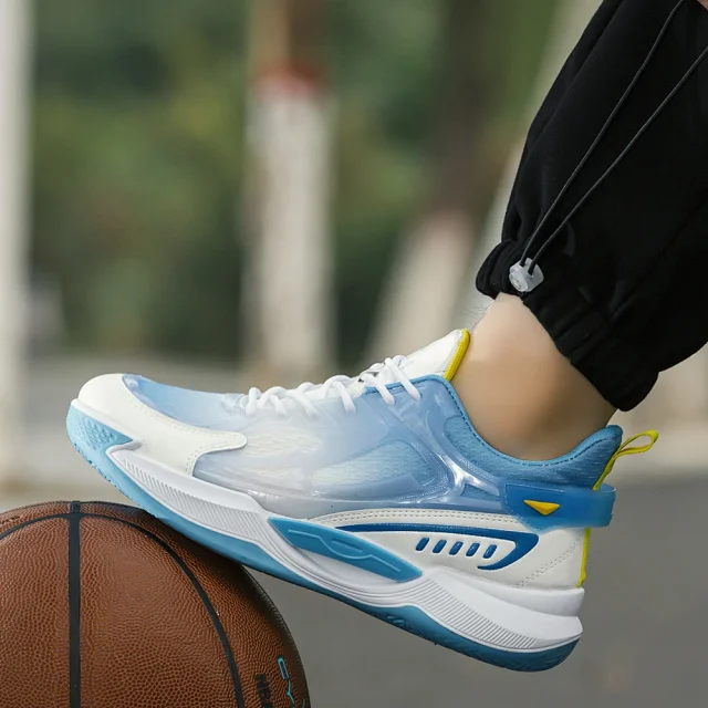 ForeignTrade Men's Knit Basketball Shoes Low-Cut Detail