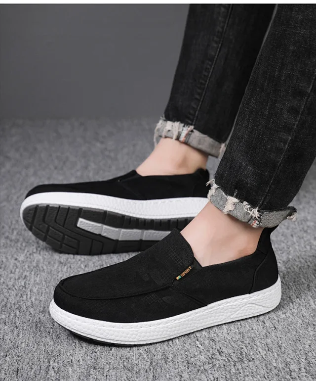 Men's Comfortable Slip-On Canvas Shoes Detail