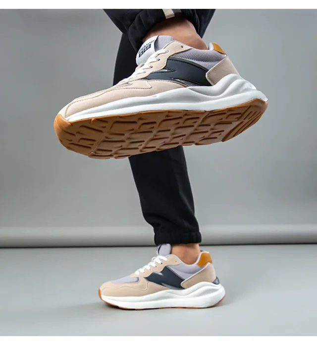 Couple Trendy Platform Mesh Runners Detail