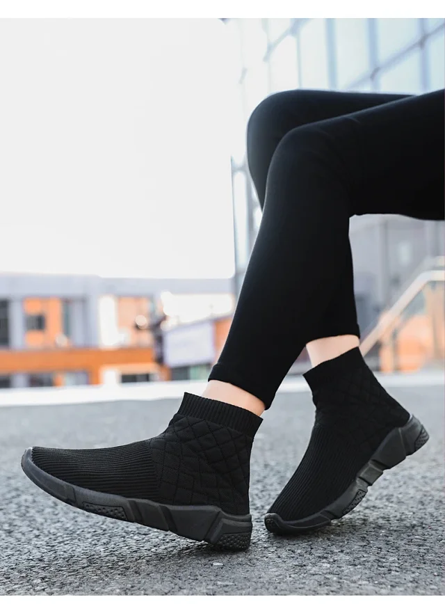 Couple Knitted Slip-on Breathable Loafers Detail