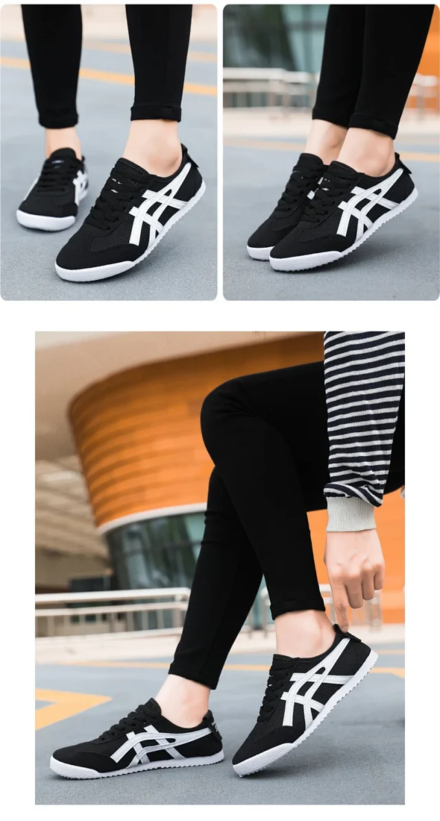 New Unisex White Mesh Sneakers Detail