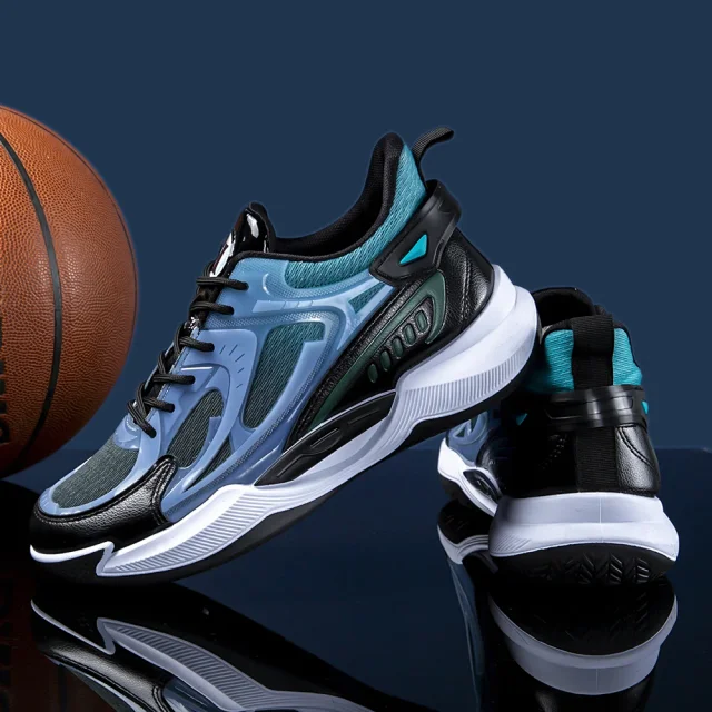 ForeignTrade Men's Knit Basketball Shoes Low-Cut Detail