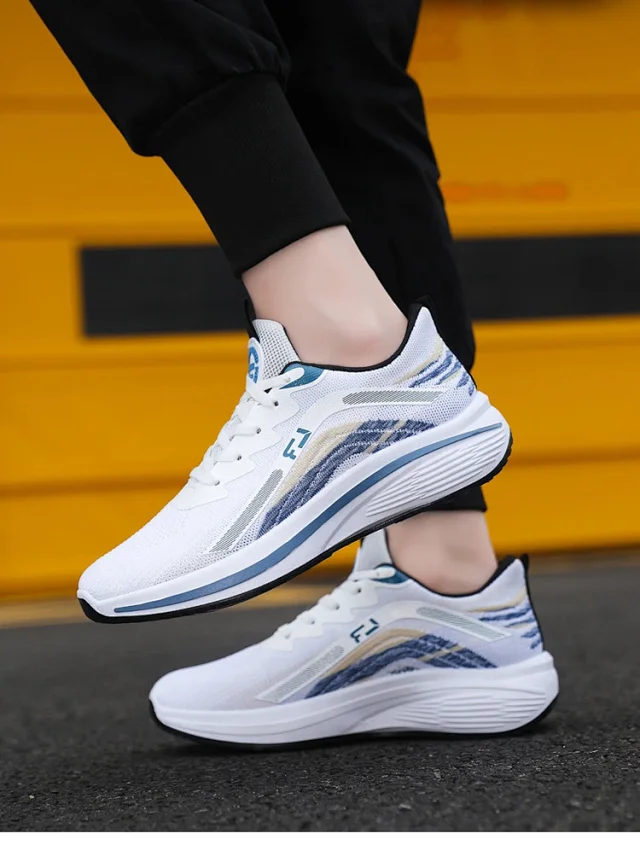 Men's Breathable Lift Knit Walking Shoes Detail