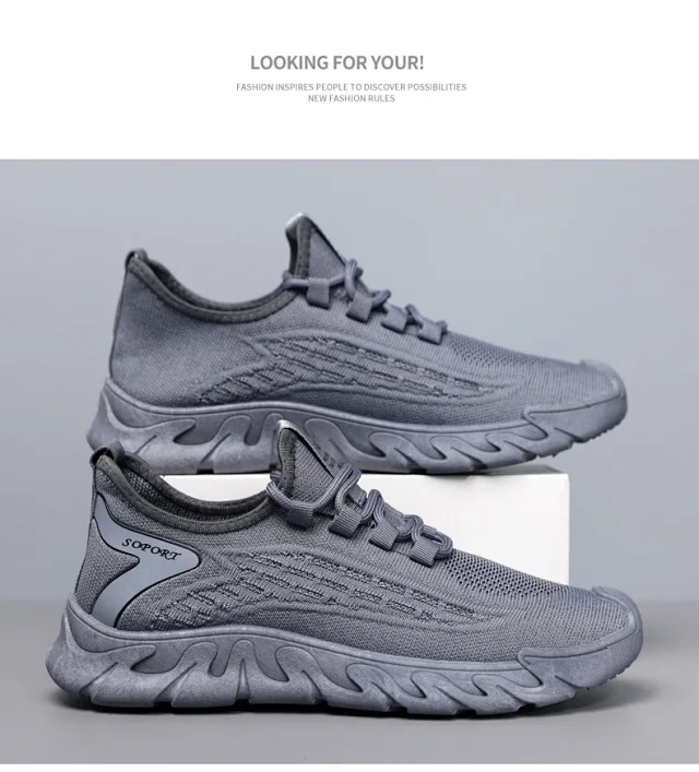 New Men's Lightweight Mesh Casual Sneakers Detail