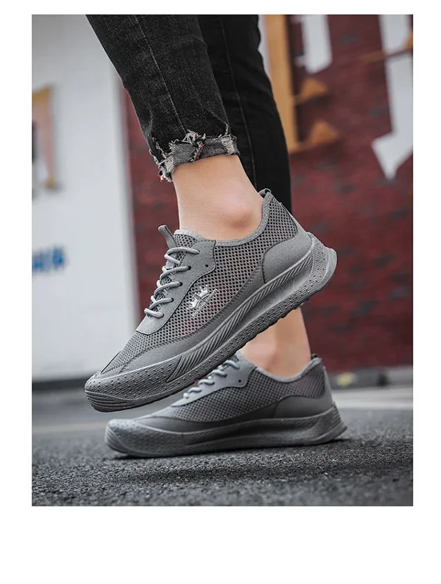 Men's Ventilated Mesh Height Low-Cut Shoes Detail