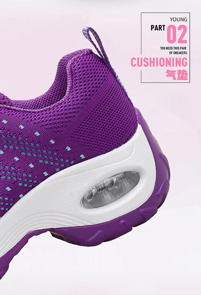 Women's Air Cushion Platform Walking Shoes Detail